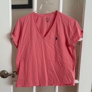 Polo by Ralph Lauren Women's Coral V-Neck Tee set of 2